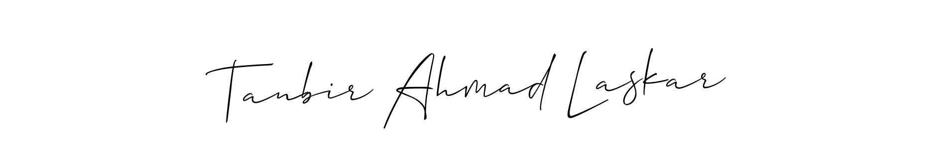 Use a signature maker to create a handwritten signature online. With this signature software, you can design (Allison_Script) your own signature for name Tanbir Ahmad Laskar. Tanbir Ahmad Laskar signature style 2 images and pictures png