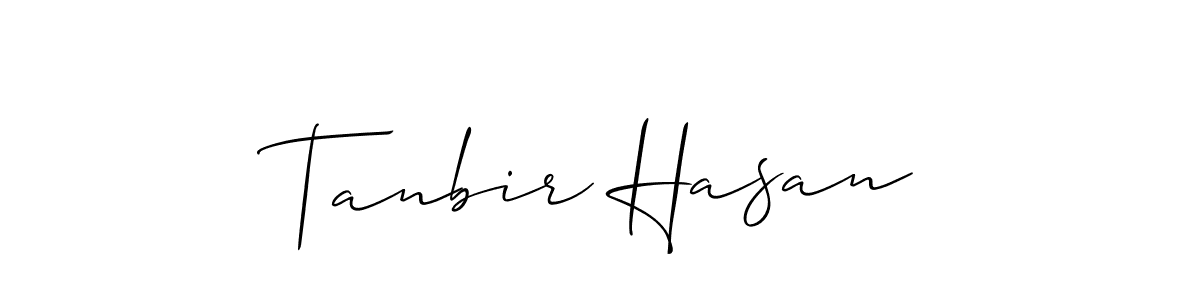 How to make Tanbir Hasan name signature. Use Allison_Script style for creating short signs online. This is the latest handwritten sign. Tanbir Hasan signature style 2 images and pictures png