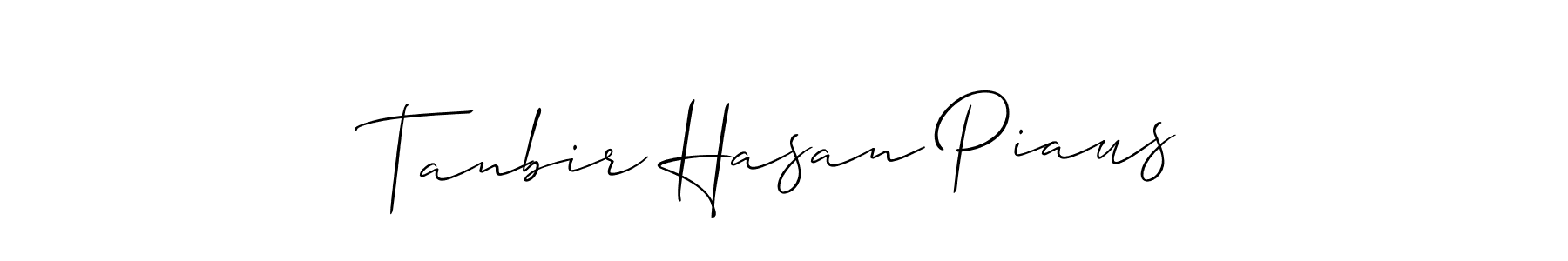 How to Draw Tanbir Hasan Piaus signature style? Allison_Script is a latest design signature styles for name Tanbir Hasan Piaus. Tanbir Hasan Piaus signature style 2 images and pictures png
