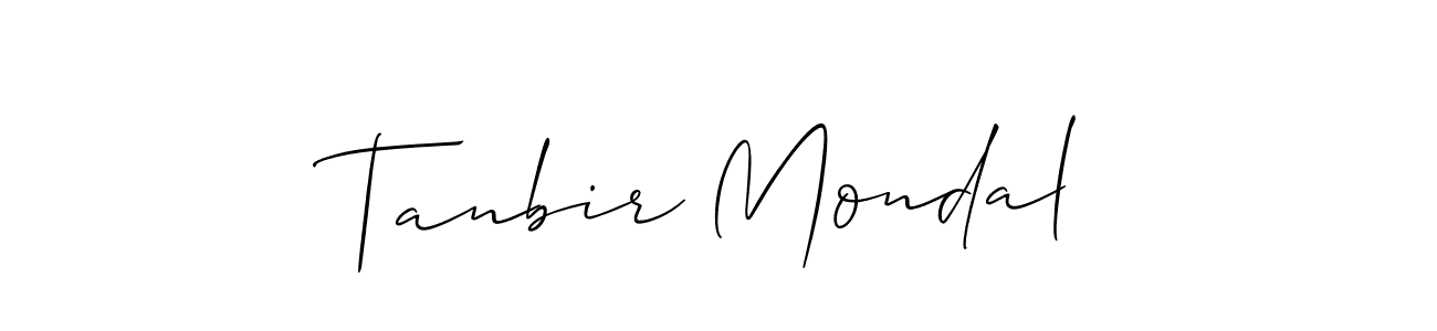 Design your own signature with our free online signature maker. With this signature software, you can create a handwritten (Allison_Script) signature for name Tanbir Mondal. Tanbir Mondal signature style 2 images and pictures png