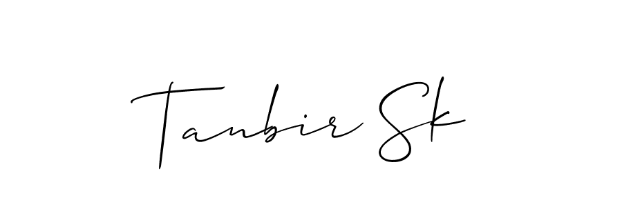 Also You can easily find your signature by using the search form. We will create Tanbir Sk name handwritten signature images for you free of cost using Allison_Script sign style. Tanbir Sk signature style 2 images and pictures png