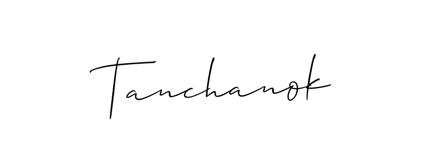 Tanchanok stylish signature style. Best Handwritten Sign (Allison_Script) for my name. Handwritten Signature Collection Ideas for my name Tanchanok. Tanchanok signature style 2 images and pictures png
