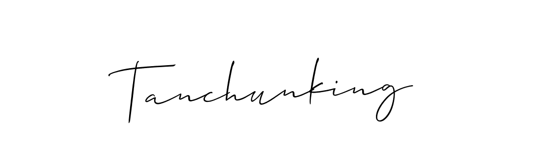 It looks lik you need a new signature style for name Tanchunking. Design unique handwritten (Allison_Script) signature with our free signature maker in just a few clicks. Tanchunking signature style 2 images and pictures png