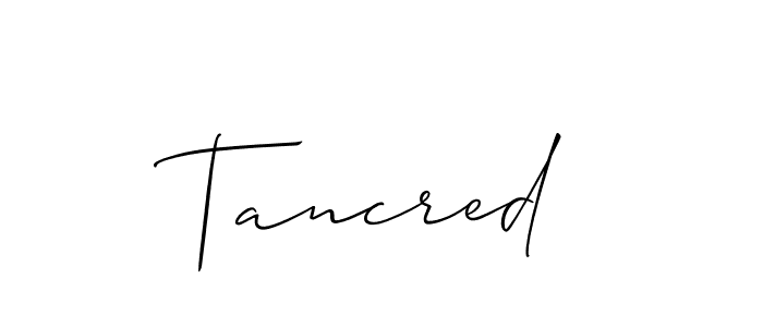 Design your own signature with our free online signature maker. With this signature software, you can create a handwritten (Allison_Script) signature for name Tancred. Tancred signature style 2 images and pictures png