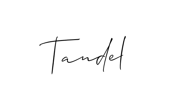 Tandel stylish signature style. Best Handwritten Sign (Allison_Script) for my name. Handwritten Signature Collection Ideas for my name Tandel. Tandel signature style 2 images and pictures png