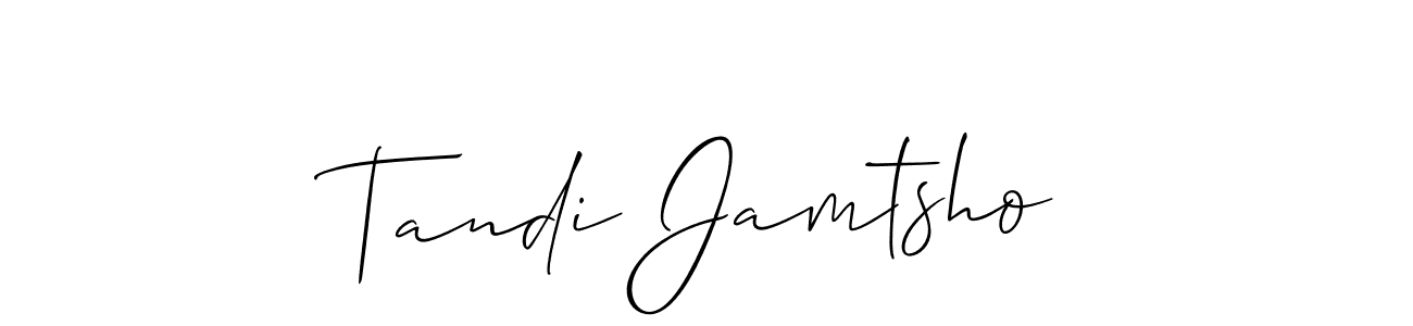 Make a beautiful signature design for name Tandi Jamtsho. With this signature (Allison_Script) style, you can create a handwritten signature for free. Tandi Jamtsho signature style 2 images and pictures png