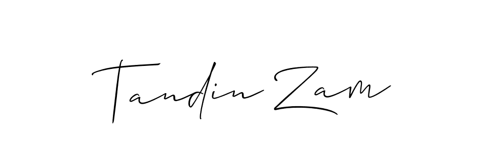 Design your own signature with our free online signature maker. With this signature software, you can create a handwritten (Allison_Script) signature for name Tandin Zam. Tandin Zam signature style 2 images and pictures png