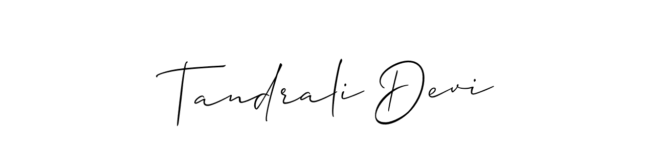 Tandrali Devi stylish signature style. Best Handwritten Sign (Allison_Script) for my name. Handwritten Signature Collection Ideas for my name Tandrali Devi. Tandrali Devi signature style 2 images and pictures png