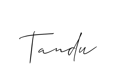 It looks lik you need a new signature style for name Tandu. Design unique handwritten (Allison_Script) signature with our free signature maker in just a few clicks. Tandu signature style 2 images and pictures png