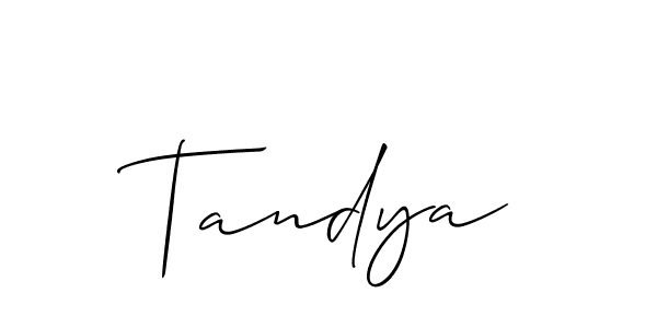 You should practise on your own different ways (Allison_Script) to write your name (Tandya) in signature. don't let someone else do it for you. Tandya signature style 2 images and pictures png