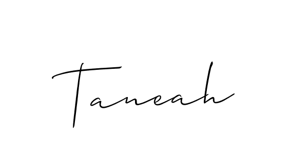 Also You can easily find your signature by using the search form. We will create Taneah name handwritten signature images for you free of cost using Allison_Script sign style. Taneah signature style 2 images and pictures png