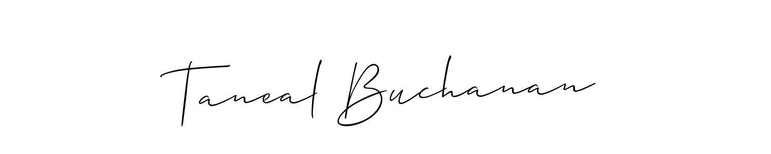 How to make Taneal Buchanan signature? Allison_Script is a professional autograph style. Create handwritten signature for Taneal Buchanan name. Taneal Buchanan signature style 2 images and pictures png