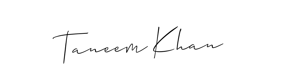 How to Draw Taneem Khan signature style? Allison_Script is a latest design signature styles for name Taneem Khan. Taneem Khan signature style 2 images and pictures png