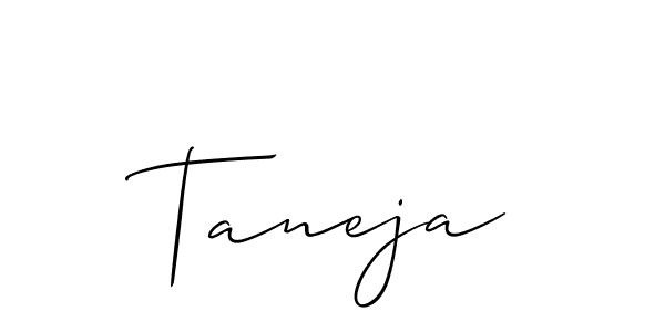 How to Draw Taneja signature style? Allison_Script is a latest design signature styles for name Taneja. Taneja signature style 2 images and pictures png