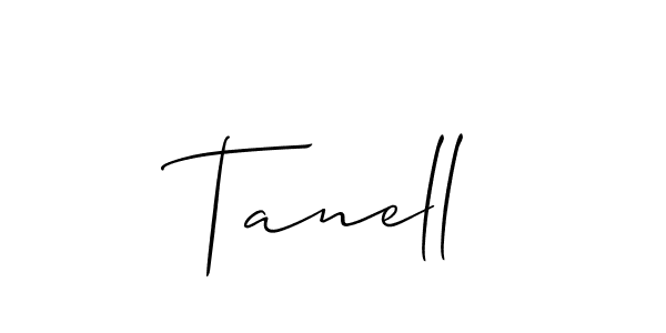 Design your own signature with our free online signature maker. With this signature software, you can create a handwritten (Allison_Script) signature for name Tanell. Tanell signature style 2 images and pictures png