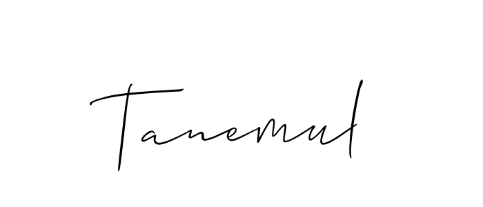 Make a beautiful signature design for name Tanemul. With this signature (Allison_Script) style, you can create a handwritten signature for free. Tanemul signature style 2 images and pictures png