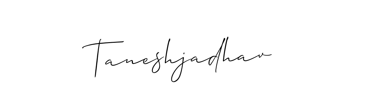 How to make Taneshjadhav signature? Allison_Script is a professional autograph style. Create handwritten signature for Taneshjadhav name. Taneshjadhav signature style 2 images and pictures png