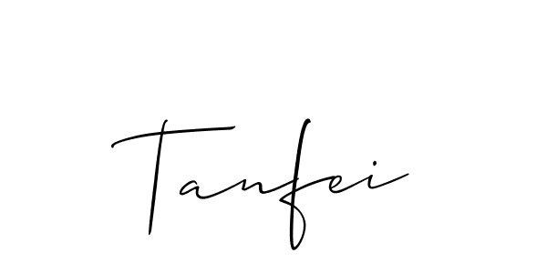 Use a signature maker to create a handwritten signature online. With this signature software, you can design (Allison_Script) your own signature for name Tanfei. Tanfei signature style 2 images and pictures png
