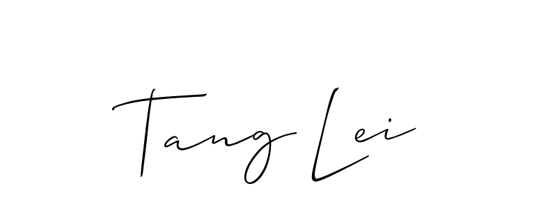 Similarly Allison_Script is the best handwritten signature design. Signature creator online .You can use it as an online autograph creator for name Tang Lei. Tang Lei signature style 2 images and pictures png