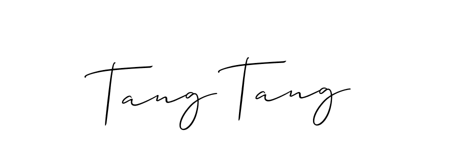Design your own signature with our free online signature maker. With this signature software, you can create a handwritten (Allison_Script) signature for name Tang Tang. Tang Tang signature style 2 images and pictures png