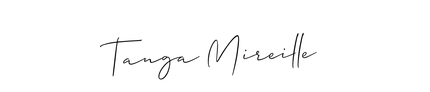 Tanga Mireille stylish signature style. Best Handwritten Sign (Allison_Script) for my name. Handwritten Signature Collection Ideas for my name Tanga Mireille. Tanga Mireille signature style 2 images and pictures png