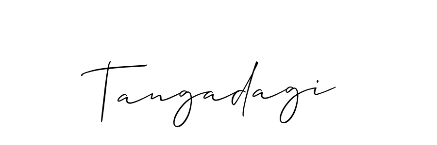 Similarly Allison_Script is the best handwritten signature design. Signature creator online .You can use it as an online autograph creator for name Tangadagi. Tangadagi signature style 2 images and pictures png