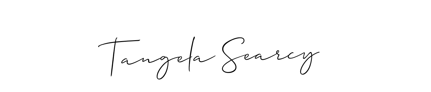 Make a beautiful signature design for name Tangela Searcy. With this signature (Allison_Script) style, you can create a handwritten signature for free. Tangela Searcy signature style 2 images and pictures png