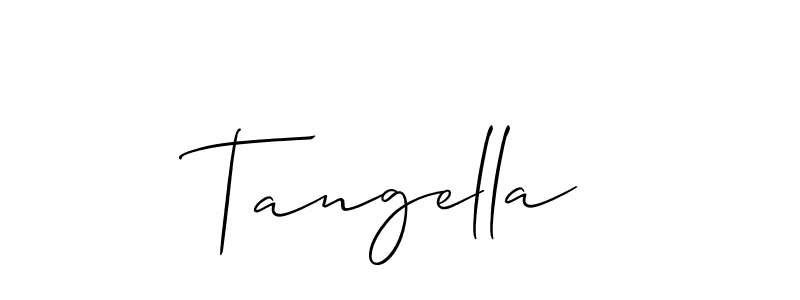 How to Draw Tangella signature style? Allison_Script is a latest design signature styles for name Tangella. Tangella signature style 2 images and pictures png