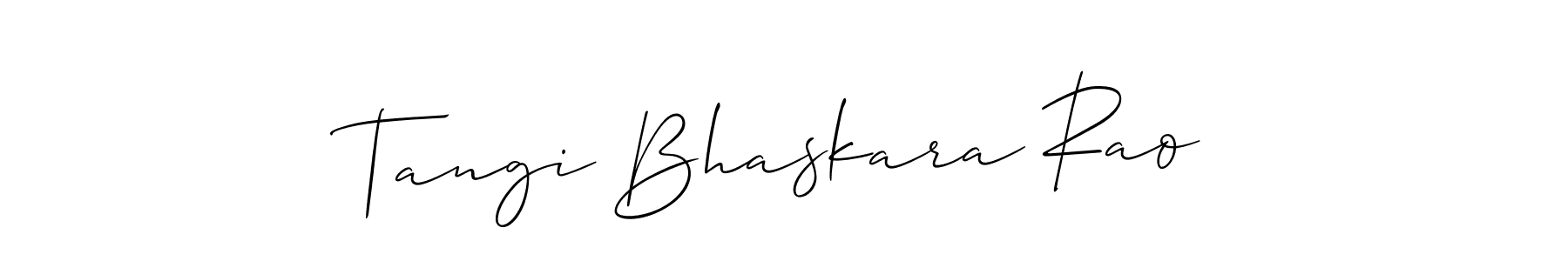 How to make Tangi Bhaskara Rao name signature. Use Allison_Script style for creating short signs online. This is the latest handwritten sign. Tangi Bhaskara Rao signature style 2 images and pictures png