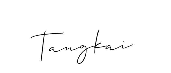 Tangkai stylish signature style. Best Handwritten Sign (Allison_Script) for my name. Handwritten Signature Collection Ideas for my name Tangkai. Tangkai signature style 2 images and pictures png