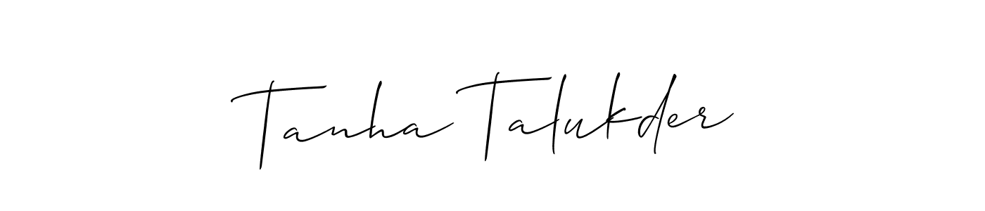 Best and Professional Signature Style for Tanha Talukder. Allison_Script Best Signature Style Collection. Tanha Talukder signature style 2 images and pictures png