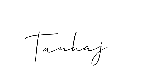 How to make Tanhaj signature? Allison_Script is a professional autograph style. Create handwritten signature for Tanhaj name. Tanhaj signature style 2 images and pictures png