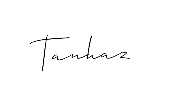 Make a beautiful signature design for name Tanhaz. With this signature (Allison_Script) style, you can create a handwritten signature for free. Tanhaz signature style 2 images and pictures png
