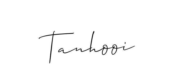 Allison_Script is a professional signature style that is perfect for those who want to add a touch of class to their signature. It is also a great choice for those who want to make their signature more unique. Get Tanhooi name to fancy signature for free. Tanhooi signature style 2 images and pictures png