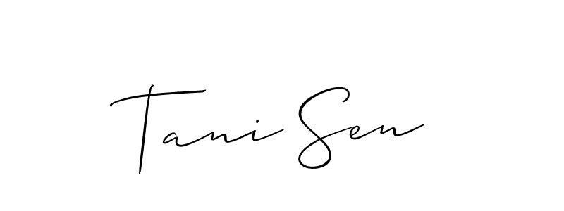 Also we have Tani Sen name is the best signature style. Create professional handwritten signature collection using Allison_Script autograph style. Tani Sen signature style 2 images and pictures png