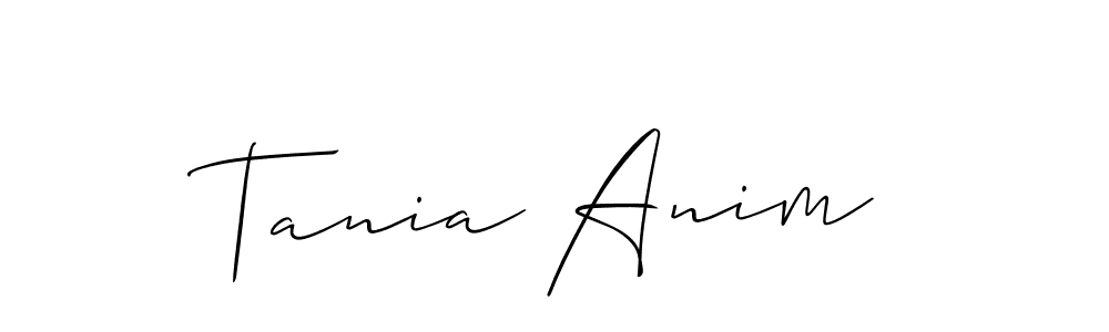 How to make Tania Anim name signature. Use Allison_Script style for creating short signs online. This is the latest handwritten sign. Tania Anim signature style 2 images and pictures png