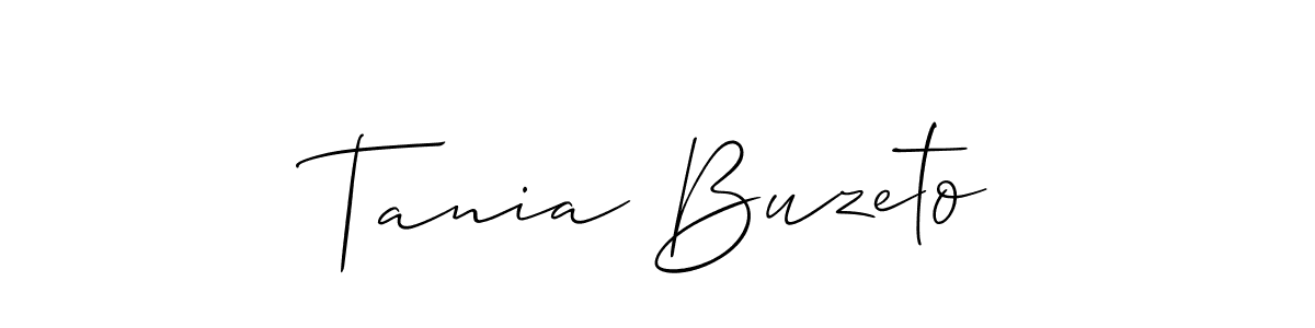 Create a beautiful signature design for name Tania Buzeto. With this signature (Allison_Script) fonts, you can make a handwritten signature for free. Tania Buzeto signature style 2 images and pictures png