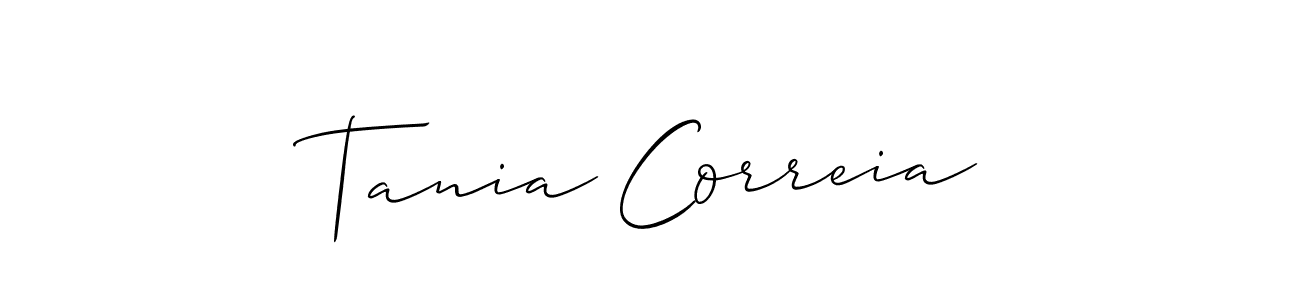 This is the best signature style for the Tania Correia name. Also you like these signature font (Allison_Script). Mix name signature. Tania Correia signature style 2 images and pictures png