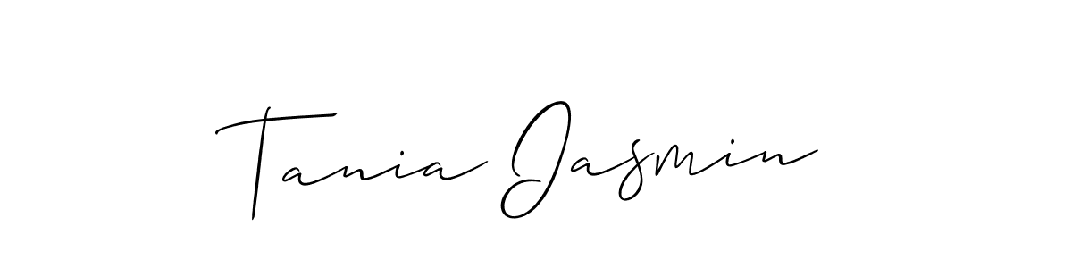 How to make Tania Iasmin signature? Allison_Script is a professional autograph style. Create handwritten signature for Tania Iasmin name. Tania Iasmin signature style 2 images and pictures png