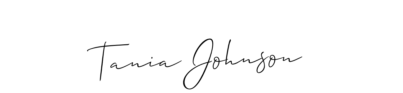 Create a beautiful signature design for name Tania Johnson. With this signature (Allison_Script) fonts, you can make a handwritten signature for free. Tania Johnson signature style 2 images and pictures png