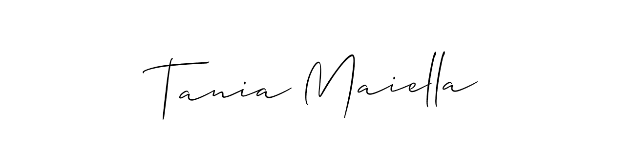 Best and Professional Signature Style for Tania Maiella. Allison_Script Best Signature Style Collection. Tania Maiella signature style 2 images and pictures png