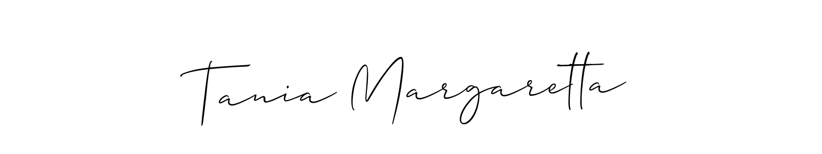 Allison_Script is a professional signature style that is perfect for those who want to add a touch of class to their signature. It is also a great choice for those who want to make their signature more unique. Get Tania Margaretta name to fancy signature for free. Tania Margaretta signature style 2 images and pictures png
