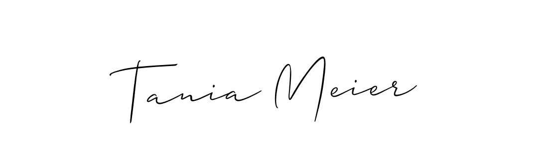 Make a short Tania Meier signature style. Manage your documents anywhere anytime using Allison_Script. Create and add eSignatures, submit forms, share and send files easily. Tania Meier signature style 2 images and pictures png