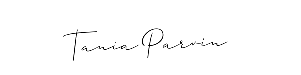 How to make Tania Parvin name signature. Use Allison_Script style for creating short signs online. This is the latest handwritten sign. Tania Parvin signature style 2 images and pictures png