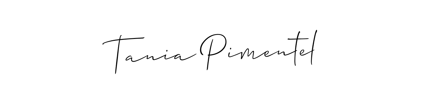 if you are searching for the best signature style for your name Tania Pimentel. so please give up your signature search. here we have designed multiple signature styles  using Allison_Script. Tania Pimentel signature style 2 images and pictures png
