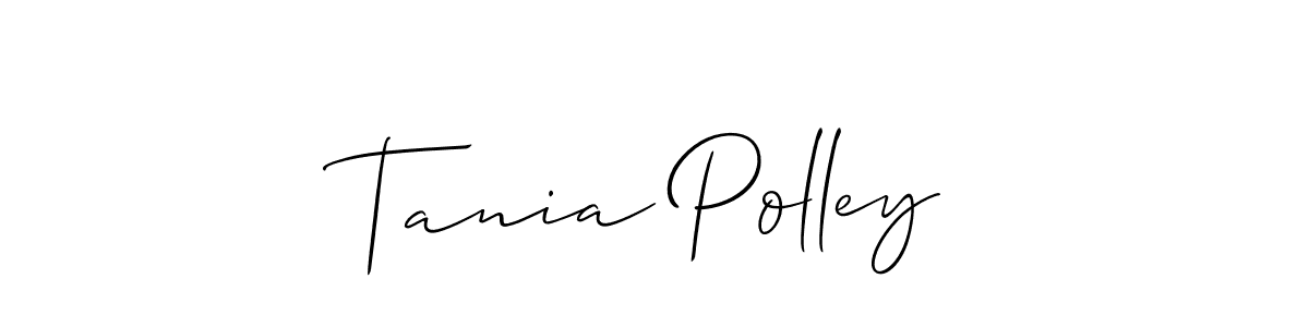 Use a signature maker to create a handwritten signature online. With this signature software, you can design (Allison_Script) your own signature for name Tania Polley. Tania Polley signature style 2 images and pictures png