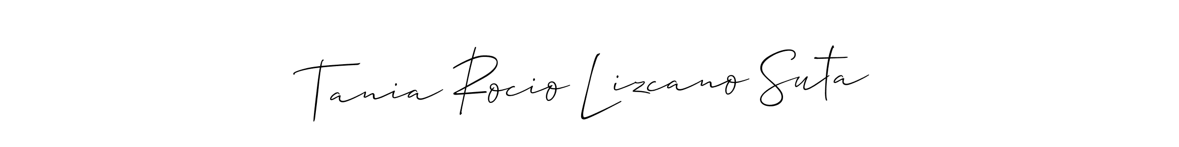 Make a short Tania Rocio Lizcano Suta signature style. Manage your documents anywhere anytime using Allison_Script. Create and add eSignatures, submit forms, share and send files easily. Tania Rocio Lizcano Suta signature style 2 images and pictures png