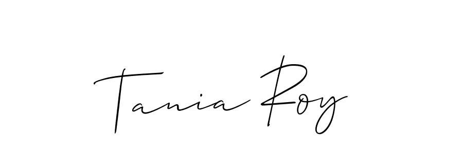 How to make Tania Roy signature? Allison_Script is a professional autograph style. Create handwritten signature for Tania Roy name. Tania Roy signature style 2 images and pictures png