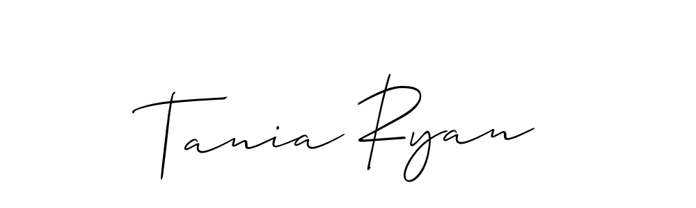 Also You can easily find your signature by using the search form. We will create Tania Ryan name handwritten signature images for you free of cost using Allison_Script sign style. Tania Ryan signature style 2 images and pictures png