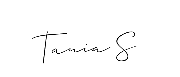 This is the best signature style for the Tania S name. Also you like these signature font (Allison_Script). Mix name signature. Tania S signature style 2 images and pictures png